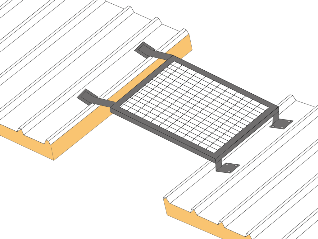 diseño malla de seguridad para placas solares