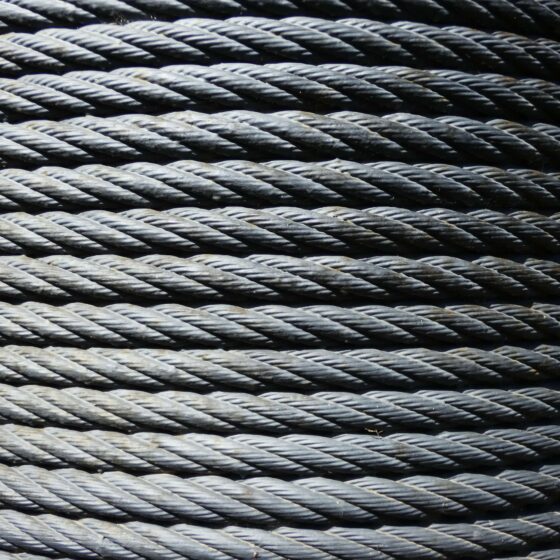 cable de acero enrrollado de una linea de vida