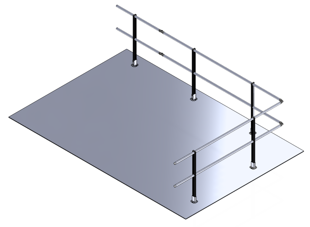 diseño barandilla a suelo ananke ground