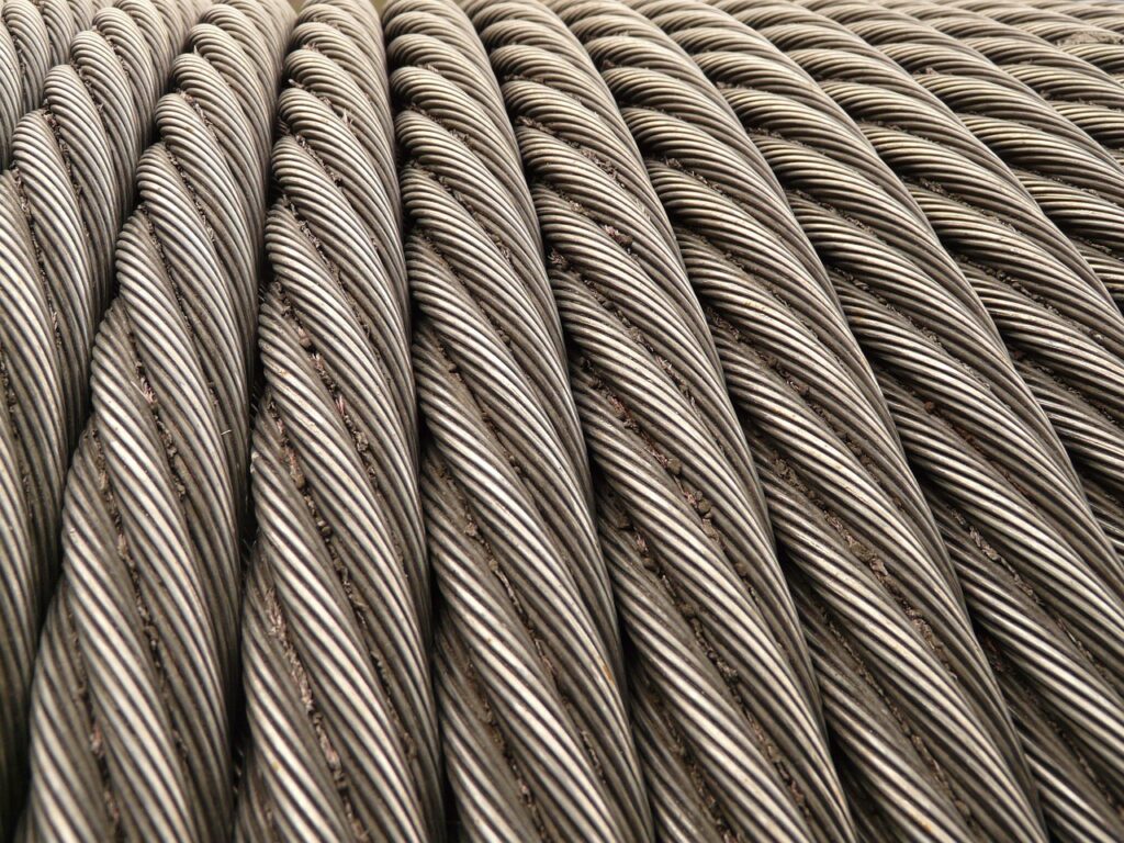 Imagen de cerca de lineas de vida apiladas