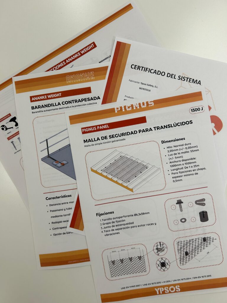 Documentación después de instalar en altura